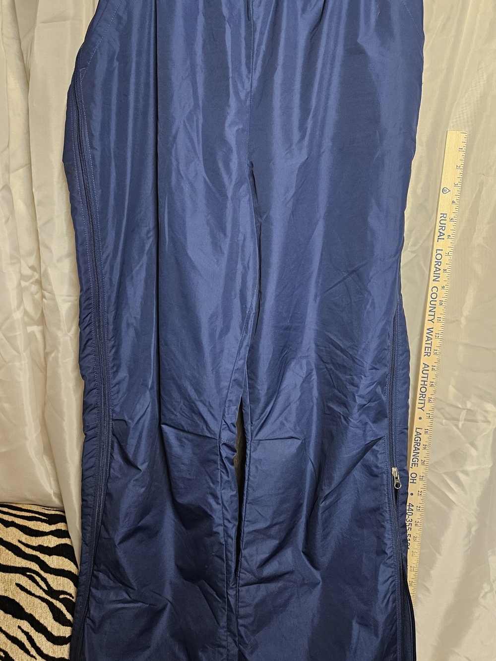 VINTAGE 90S Nike Blue Track Pants with 2wsy Side Zippers Xl